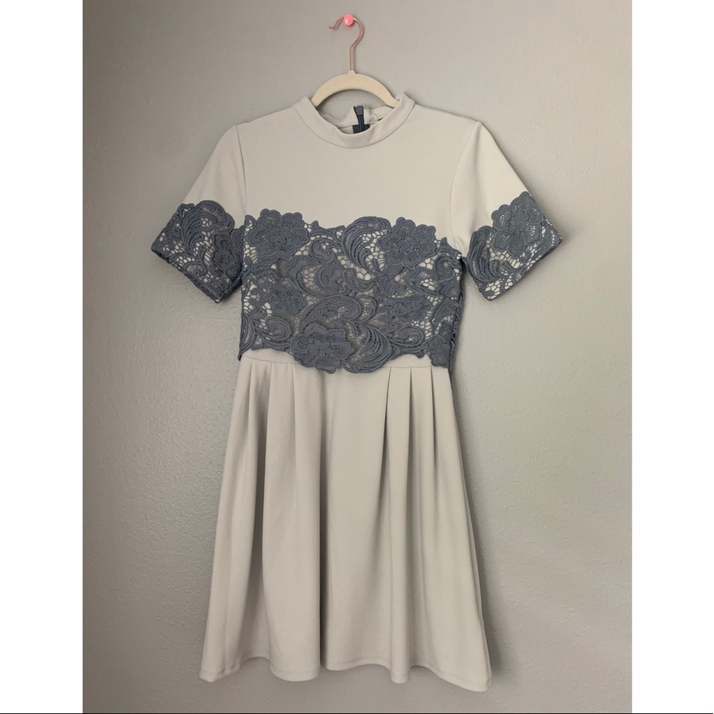 Topshop Lace Open Back Dress